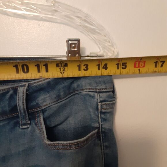 HOLLISTER Jeans Womens Size 9R Distressed Blue Skinny Zipper Ankle Low Rise Crop - Picture 9 of 11